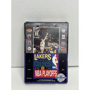 Lakers versus Celtics and the NBA Playoffs Sega Genesis 1990 CIB EA Sports NBA